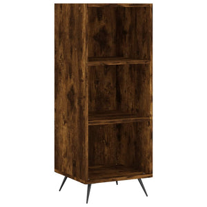 vidaXL Highboard Smoked Oak 34.5x34x180 cm Engineered Wood