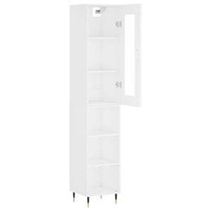 vidaXL Highboard White 34.5x34x180 cm Engineered Wood