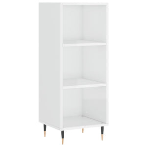 vidaXL Highboard High Gloss White 34.5x34x180 cm Engineered Wood