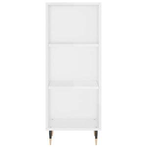 vidaXL Highboard High Gloss White 34.5x34x180 cm Engineered Wood