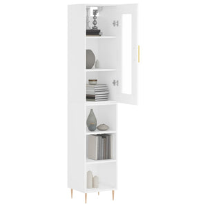 vidaXL Highboard White 34.5x34x180 cm Engineered Wood