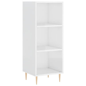 vidaXL Highboard High Gloss White 34.5x34x180 cm Engineered Wood