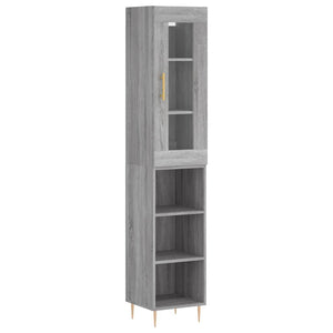 vidaXL Highboard Grey Sonoma 34.5x34x180 cm Engineered Wood