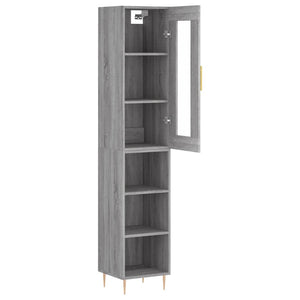 vidaXL Highboard Grey Sonoma 34.5x34x180 cm Engineered Wood