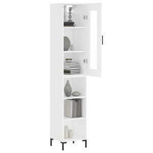 vidaXL Highboard White 34.5x34x180 cm Engineered Wood