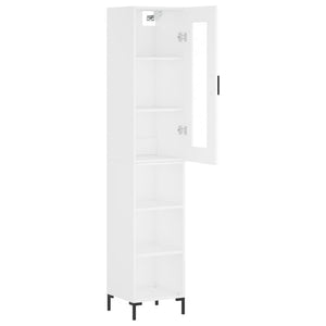 vidaXL Highboard White 34.5x34x180 cm Engineered Wood