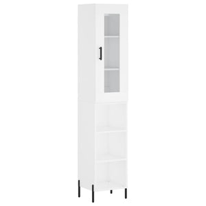 vidaXL Highboard White 34.5x34x180 cm Engineered Wood