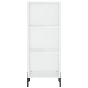 vidaXL Highboard High Gloss White 34.5x34x180 cm Engineered Wood