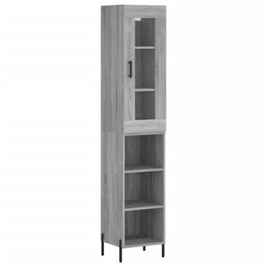 vidaXL Highboard Grey Sonoma 34.5x34x180 cm Engineered Wood