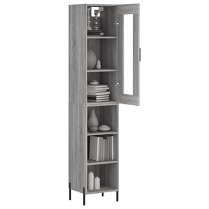 vidaXL Highboard Grey Sonoma 34.5x34x180 cm Engineered Wood