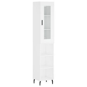 vidaXL Highboard White 34.5x34x180 cm Engineered Wood