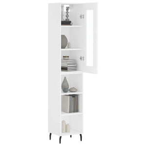 vidaXL Highboard White 34.5x34x180 cm Engineered Wood