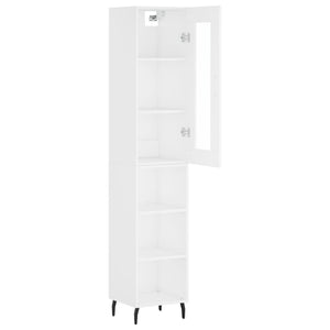 vidaXL Highboard White 34.5x34x180 cm Engineered Wood