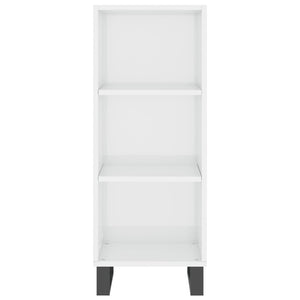 vidaXL Highboard High Gloss White 34.5x34x180 cm Engineered Wood