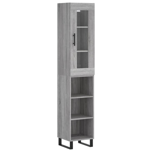 vidaXL Highboard Grey Sonoma 34.5x34x180 cm Engineered Wood