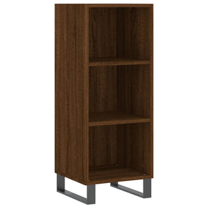 vidaXL Highboard Brown Oak 34.5x34x180 cm Engineered Wood