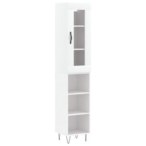 vidaXL Highboard White 34.5x34x180 cm Engineered Wood