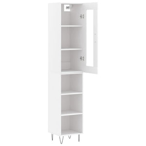 vidaXL Highboard White 34.5x34x180 cm Engineered Wood