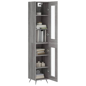 vidaXL Highboard Grey Sonoma 34.5x34x180 cm Engineered Wood