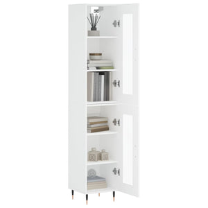 vidaXL Highboard White 34.5x34x180 cm Engineered Wood