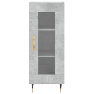 vidaXL Highboard Concrete Grey 34.5x34x180 cm Engineered Wood