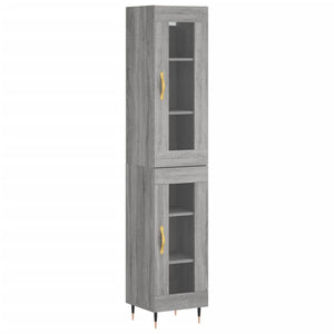 vidaXL Highboard Grey Sonoma 34.5x34x180 cm Engineered Wood