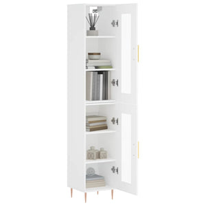 vidaXL Highboard White 34.5x34x180 cm Engineered Wood