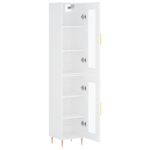 vidaXL Highboard White 34.5x34x180 cm Engineered Wood