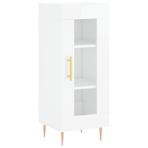 vidaXL Highboard High Gloss White 34.5x34x180 cm Engineered Wood