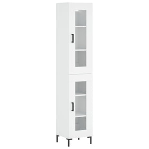 vidaXL Highboard White 34.5x34x180 cm Engineered Wood