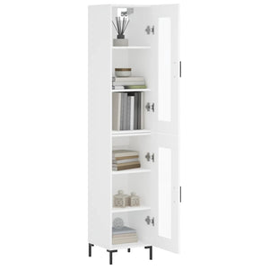 vidaXL Highboard White 34.5x34x180 cm Engineered Wood