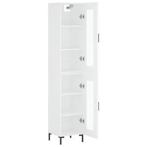 vidaXL Highboard White 34.5x34x180 cm Engineered Wood