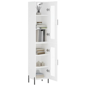 vidaXL Highboard White 34.5x34x180 cm Engineered Wood