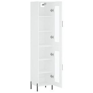 vidaXL Highboard White 34.5x34x180 cm Engineered Wood