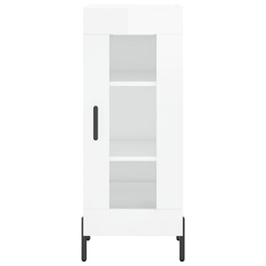 vidaXL Highboard High Gloss White 34.5x34x180 cm Engineered Wood