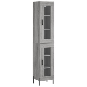 vidaXL Highboard Grey Sonoma 34.5x34x180 cm Engineered Wood