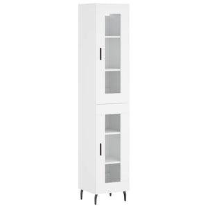 vidaXL Highboard White 34.5x34x180 cm Engineered Wood