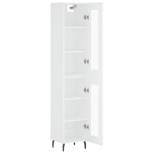 vidaXL Highboard White 34.5x34x180 cm Engineered Wood