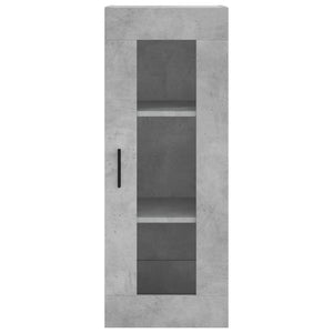 vidaXL Highboard Concrete Grey 34.5x34x180 cm Engineered Wood