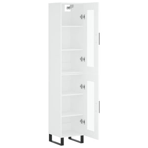 vidaXL Highboard White 34.5x34x180 cm Engineered Wood