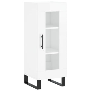 vidaXL Highboard High Gloss White 34.5x34x180 cm Engineered Wood