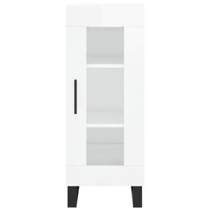 vidaXL Highboard High Gloss White 34.5x34x180 cm Engineered Wood