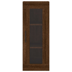 vidaXL Highboard Brown Oak 34.5x34x180 cm Engineered Wood