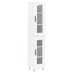 vidaXL Highboard White 34.5x34x180 cm Engineered Wood