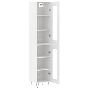 vidaXL Highboard White 34.5x34x180 cm Engineered Wood