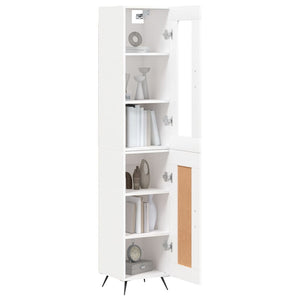 vidaXL Highboard White 34.5x34x180 cm Engineered Wood