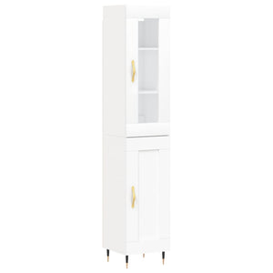 vidaXL Highboard White 34.5x34x180 cm Engineered Wood