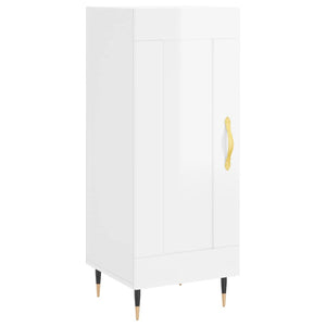 vidaXL Highboard High Gloss White 34.5x34x180 cm Engineered Wood