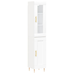 vidaXL Highboard White 34.5x34x180 cm Engineered Wood