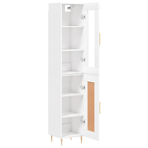 vidaXL Highboard White 34.5x34x180 cm Engineered Wood